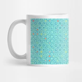 Teal Bubble Texture Mug